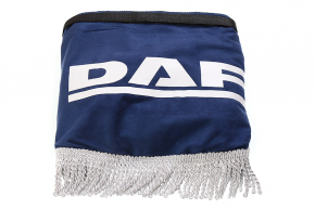 Ламбрекен лобового стекла угол DAF (польская ткань) Синий с серым Ламбрекен лобового стекла угол DAF (польская ткань) Синий с серым