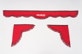 Ламбрекен лобового стекла и угол HINO (польская ткань) Красный