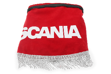 Ламбрекен лобового стекла   угол Scania (польская ткань) Красный
