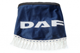 Ламбрекен лобового стекла и угол DAF (польская ткань) Синий с белым