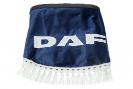 Ламбрекен лобового стекла и угол DAF (польская ткань) Синий с белым Ламбрекен лобового стекла и угол DAF (польская ткань) Синий с белым