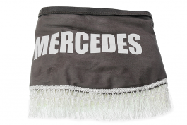 Ламбрекен лобового стекла и угол Mercedes (польская ткань) Серый с белым Ламбрекен лобового стекла и угол Mercedes (польская ткань) Серый с белым