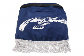 Ламбрекен лобового стекла   угол (Орел) (польская ткань) Синий с белым