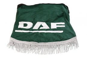 Ламбрекен лобового стекла и угол DAF (польская ткань) Зеленый с белым Ламбрекен лобового стекла и угол DAF (польская ткань) Зеленый с белым