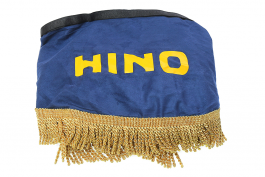 Ламбрекен лобового стекла и угол HINO (польская ткань) Синий с золотым
