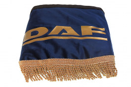 Ламбрекен лобового стекла и угол DAF (польская ткань) Синий с золотым