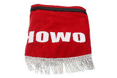 Ламбрекен лобового стекла и угол HOWO (польская ткань) Красный с серым