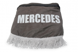 Ламбрекен лобового стекла и угол Mercedes (польская ткань) Серый с бахромой Ламбрекен лобового стекла и угол Mercedes (польская ткань) Серый с бахромой