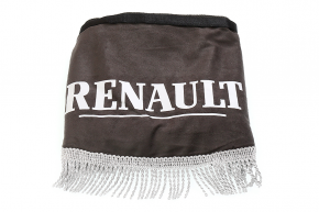 Ламбрекен лобового стекла и угол Renault (польская ткань) Серый с бахромой Ламбрекен лобового стекла и угол Renault (польская ткань) Серый с бахромой