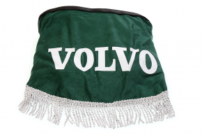 Ламбрекен лобового стекла и угол VOLVO (польская ткань) Зеленый с серым