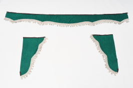 Ламбрекен лобового стекла и угол (без логотипа) Зеленый с серым