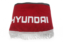 Ламбрекен лобового стекла и угол Hyundai Красный с серым Ламбрекен лобового стекла и угол Hyundai Красный с серым