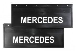 Брызговики задние 670*270 MERCEDES (LUX) белая надпись Брызговики задние 670*270 MERCEDES (LUX) белая надпись