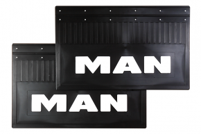 Брызговики задние грузовые MAN (LUX) 590х365 белая надпись Брызговики задние грузовые MAN (LUX) 590х365 белая надпись