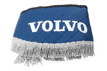 Ламбрекен лобового стекла и угол для грузовика VOLVO эко-кожа (Синий с серым)
