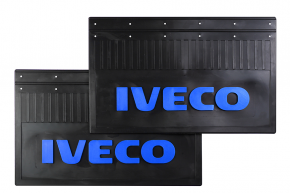 Брызговики задние IVECO 590х365 (LUX) синяя надпись Брызговики задние IVECO 590х365 (LUX) синяя надпись