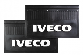 Брызговики задние IVECO 590х365 (LUX) белая надпись Брызговики задние IVECO 590х365 (LUX) белая надпись