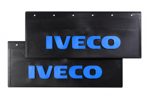 Брызговики задние 670*270 IVECO (LUX) синяя надпись Брызговики задние 670*270 IVECO (LUX) синяя надпись