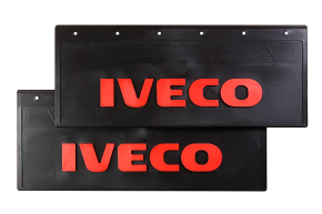 Брызговики задние 670*270 IVECO (LUX) красная надпись Брызговики задние 670*270 IVECO (LUX) красная надпись