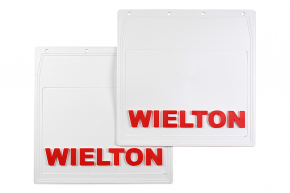 Брызговики прицепа 400*400 WIELTON ((белая резина) красная надпись Брызговики прицепа 400*400 WIELTON ((белая резина) красная надпись