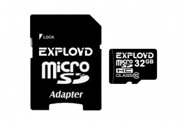 Карта памяти Exployd 32GB microSDHC Class 10 (с адаптером SD UHS-1 30 MB/s) Карта памяти Exployd 32GB microSDHC Class 10 (с адаптером SD UHS-1 30 MB/s)