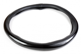 Оплетка автомобильного руля ЕВРО 44-46 см (Черная)