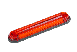 Красный светодиодный габарит SLIM 2 полосы NEON рифленый (24V)