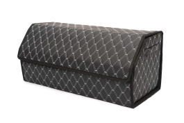 Органайзер в багажник из эко кожи FOR CARS (р-р XL 70*31*31 см) двойной ромб (черный/белая н/черный к) Органайзер в багажник из эко кожи FOR CARS (р-р XL 70*31*31 см) двойной ромб (черный/белая н/черный к)