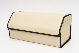 Органайзер в багажник из эко кожи FOR CARS (р-р XL 70*31*31 см), двойной ромб (бежевый/бежевая н/черный к) Органайзер в багажник из эко кожи FOR CARS (р-р XL 70*31*31 см), двойной ромб (бежевый/бежевая н/черный к)