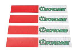 Наклейка Лента светоотражающая KRONE красно-белая (зеленый) 30*5 см (комплект 4 шт.)