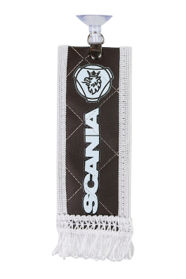 Вымпел мини (эко-кожа) SCANIA 15х6 (коричневый) Вымпел мини (эко-кожа) SCANIA 15х6 (коричневый)
