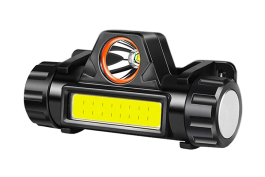 Фонарь трансформер заряжаемый налобный / автомобильный NEW AGE REXANT с торцевым магнитом, дальний/ближний свет, регулируемый поворот, быстрый съем с ремня (2000 мАч)
