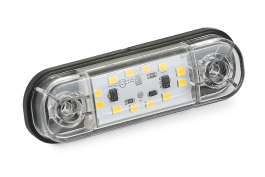 Огонь габаритный белый 12 LED 12/24В (аналог ОГ-40-12/79-01) Огонь габаритный белый 12 LED 12/24В (аналог ОГ-40-12/79-01)
