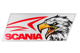 Наклейка светоотражающая 240*100 Scania Красная Наклейка светоотражающая 240*100 Scania Красная