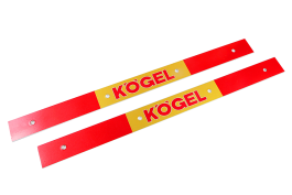 Планка крепления брызговика светоотражающая KOGEL 400 мм красно-желтая (комплект из 2 шт.)   