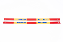 Планка крепления брызговика светоотражающая VOLVO 600 мм красно-желтая (комплект из 2 шт.)