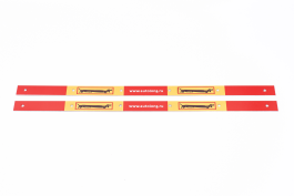 Планка крепления брызговика светоотражающая AUTOLONG 600 мм красно-желтая (комплект из 2 шт.)