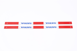 Планка крепления брызговика на грузовик VOLVO 600 мм светоотражающая красно-белая (комплект из 2 шт.)