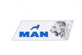 Наклейка светоотражающая MAN 240х100 мм (синяя) Наклейка светоотражающая MAN 240х100 мм (синяя)