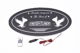 Табличка панно светодиодная в спальник грузовика FREIGHTLINER 12-24 В от прикуривателя, с пультом ДУ (600*300 мм)