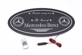 Табличка панно светящееся диодное в спальник MERCEDES (старый лого) 12-24 В (600*300) Табличка панно светящееся диодное в спальник MERCEDES (старый лого) 12-24 В (600*300)