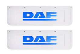 Брызговики DAF белая резина LUX (синяя надпись) 600*180 Брызговики DAF белая резина LUX (синяя надпись) 600*180