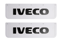 Брызговики задние IVECO белая резина LUX (черная надпись) 600*180 Брызговики задние IVECO белая резина LUX (черная надпись) 600*180