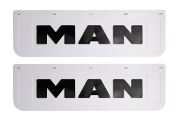 Брызговики задние MAN белая резина LUX (черная надпись) 600*180 Брызговики задние MAN белая резина LUX (черная надпись) 600*180