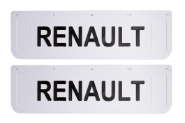 Брызговики задние RENAULT белая резина LUX (черная надпись) 600*180 Брызговики задние RENAULT белая резина LUX (черная надпись) 600*180