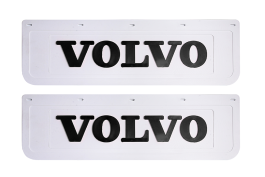 Брызговики задние грузовые VOLVO белая резина LUX (черная надпись) 600*180 Брызговики задние грузовые VOLVO белая резина LUX (черная надпись) 600*180