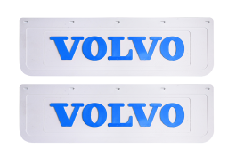 Брызговики задние грузовые VOLVO белая резина LUX (синяя надпись) 600*180 Брызговики задние грузовые VOLVO белая резина LUX (синяя надпись) 600*180