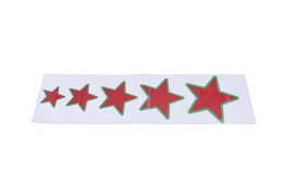 Наклейка светоотражающая Звезды цвет красно-зеленый (5 шт.)