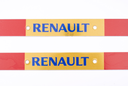 Планка крепления брызговика на грузовой автомобиль RENAULT 600 мм светоотражающая красно-желтая (комплект из 2 шт.)