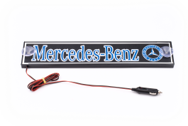 Табличка светящаяся диодная на лобовое MERCEDES 12В в прикуриватель (10х50 см) Табличка светящаяся диодная на лобовое MERCEDES 12В в прикуриватель (10х50 см)
